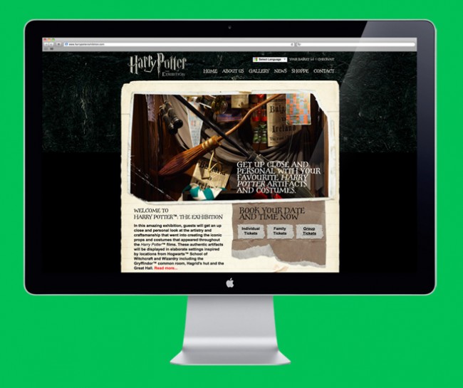Harry Potter The Exhibition project artwork