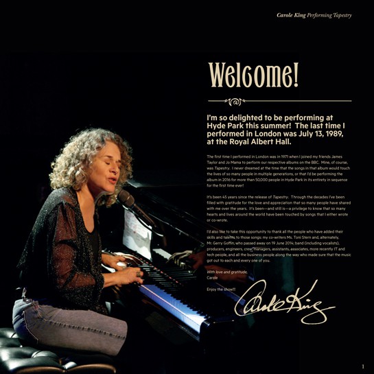 Carole King - Performing Tapestry archive artwork 3