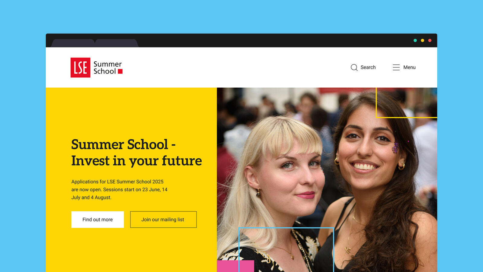 LSE Summer School Website project detail